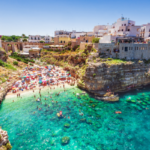 Sightseeing tour in Polignano a Mare Italy with coastal cliff views