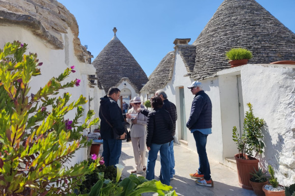 Panoramic view of Alberobello’s trulli houses seen from the Santa Lucia viewpoint