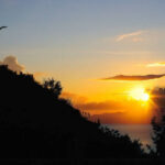 Hiking trails in Maratea at sunset with views of Christ the Redeemer and the Tyrrhenian Sea