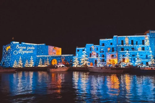 Decorazioni luminose artistiche a Monopoli durante il Natale